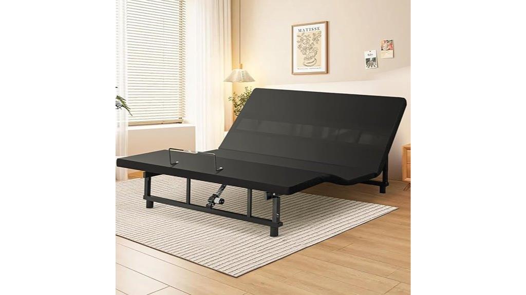 large bed with remote