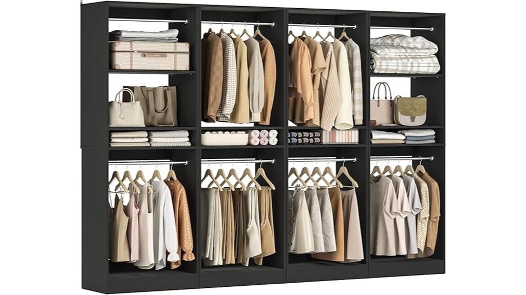 large black closet sets