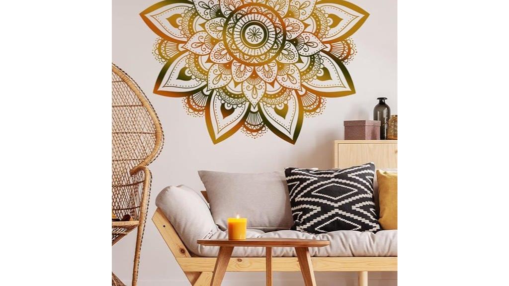 large boho flower wall decal