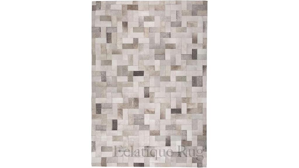 large cowhide leather rug
