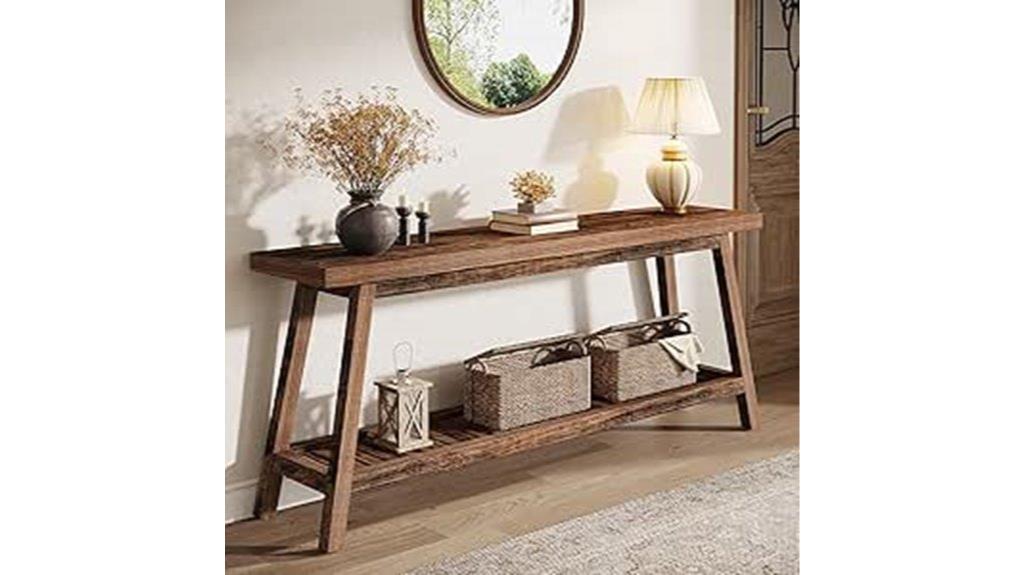 large entryway console table