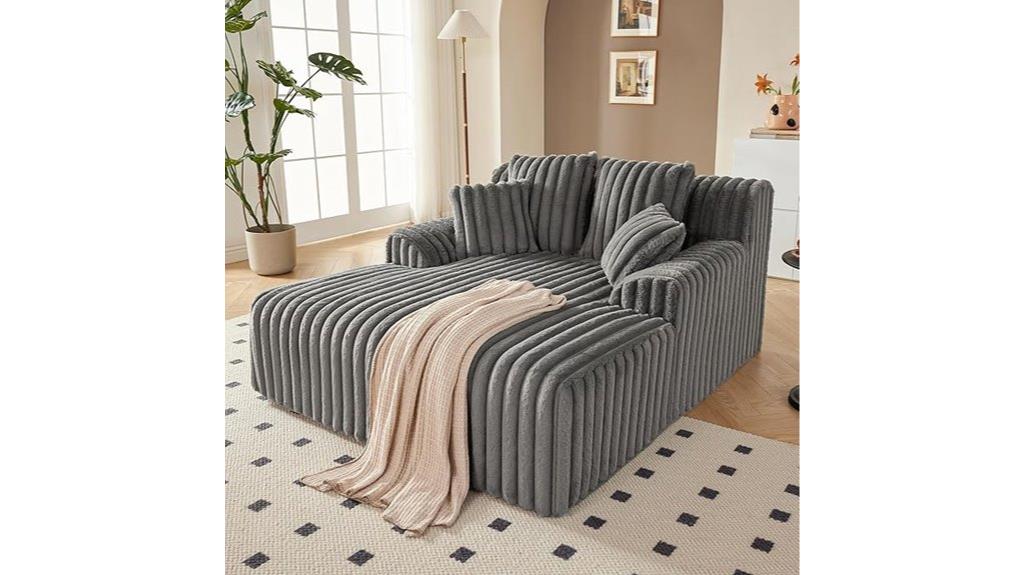 large gray lounge chair