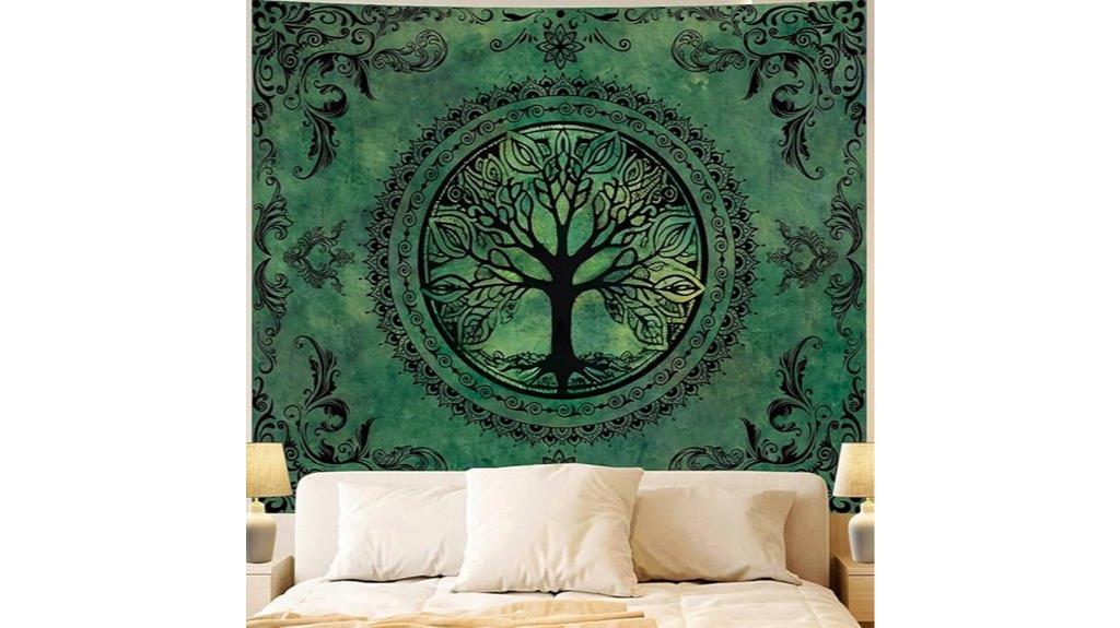 large green nature tapestry