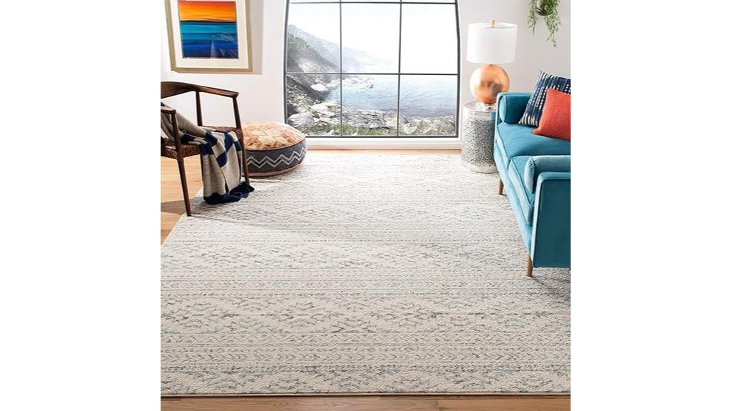 large ivory grey rug