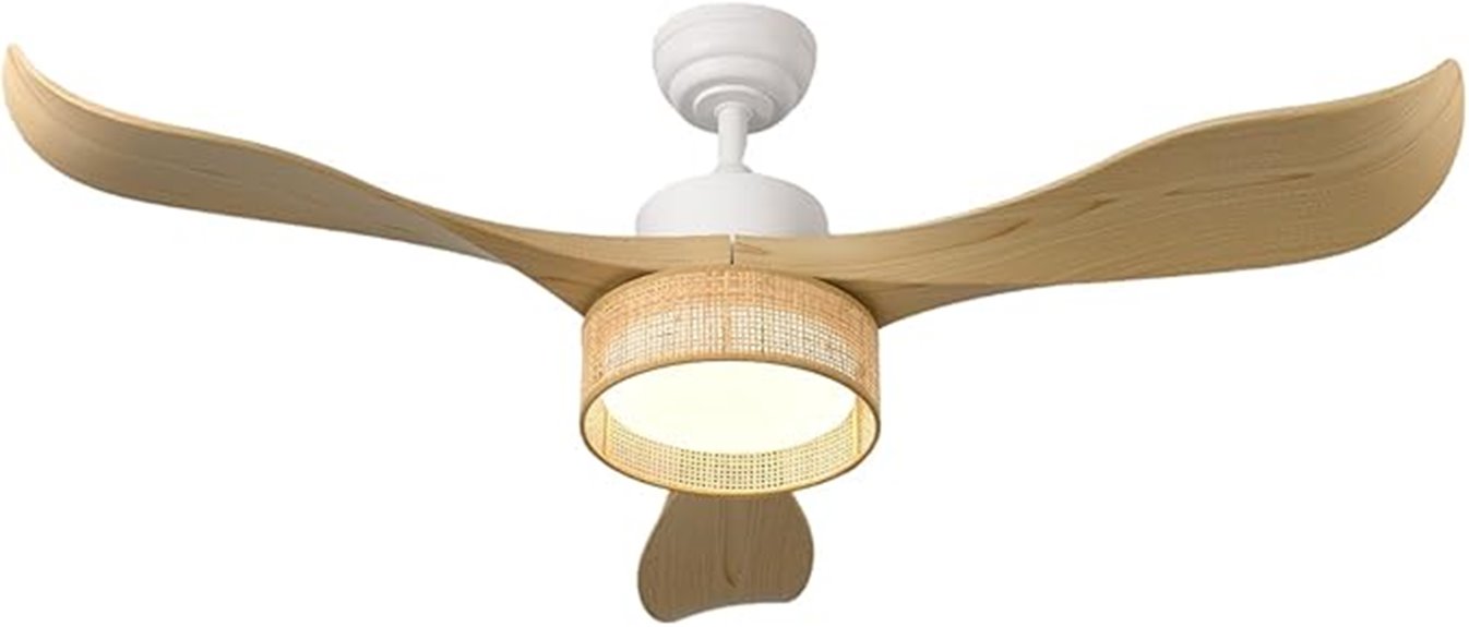 large led bamboo fan