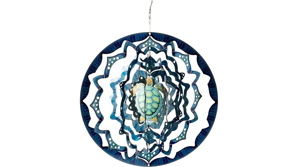 large mandala turtle spinner