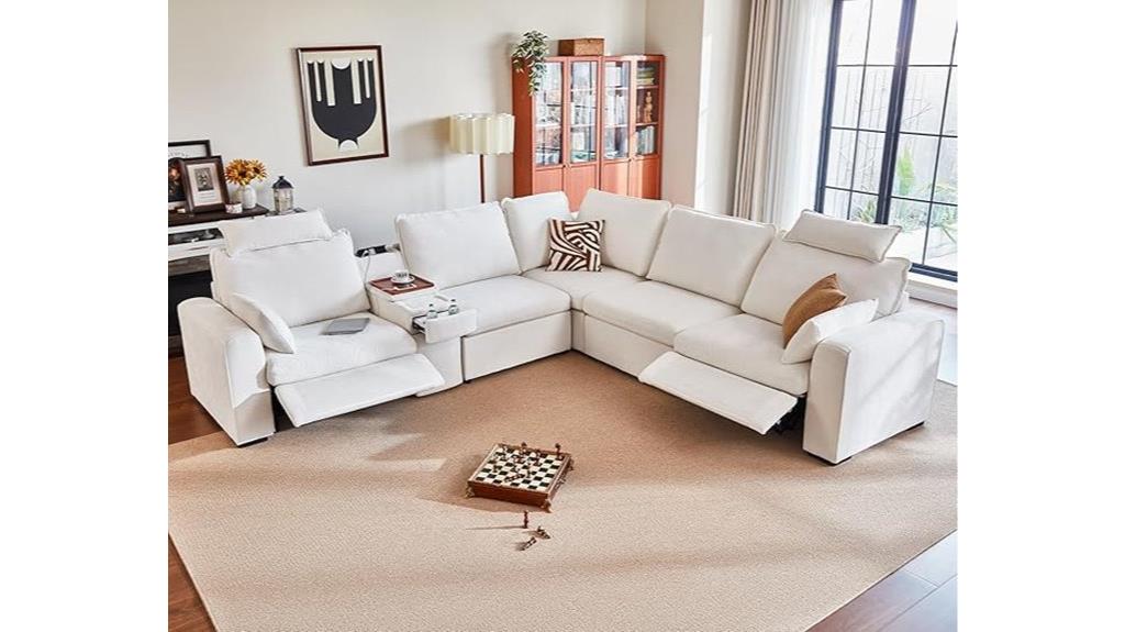 large modular reclining sofa