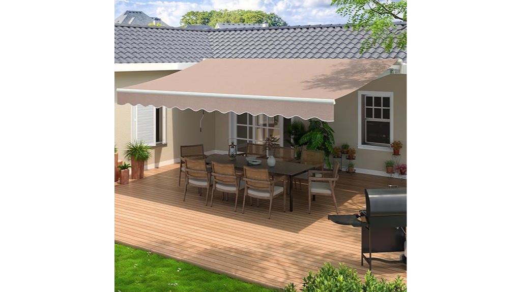 large patio retractable awning