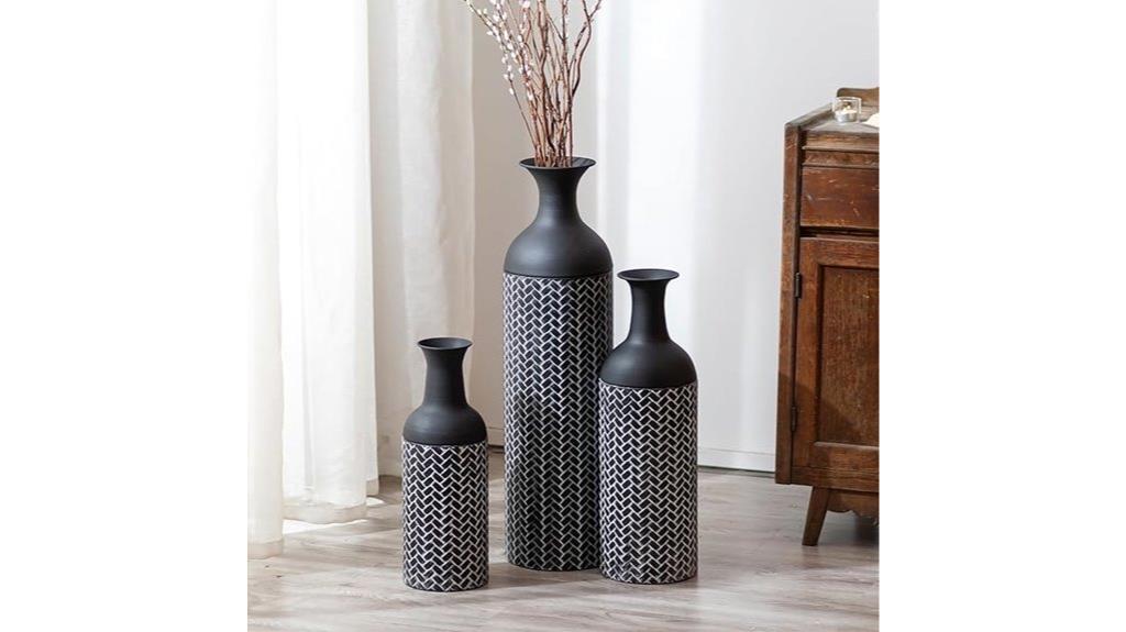 large set of floor vases