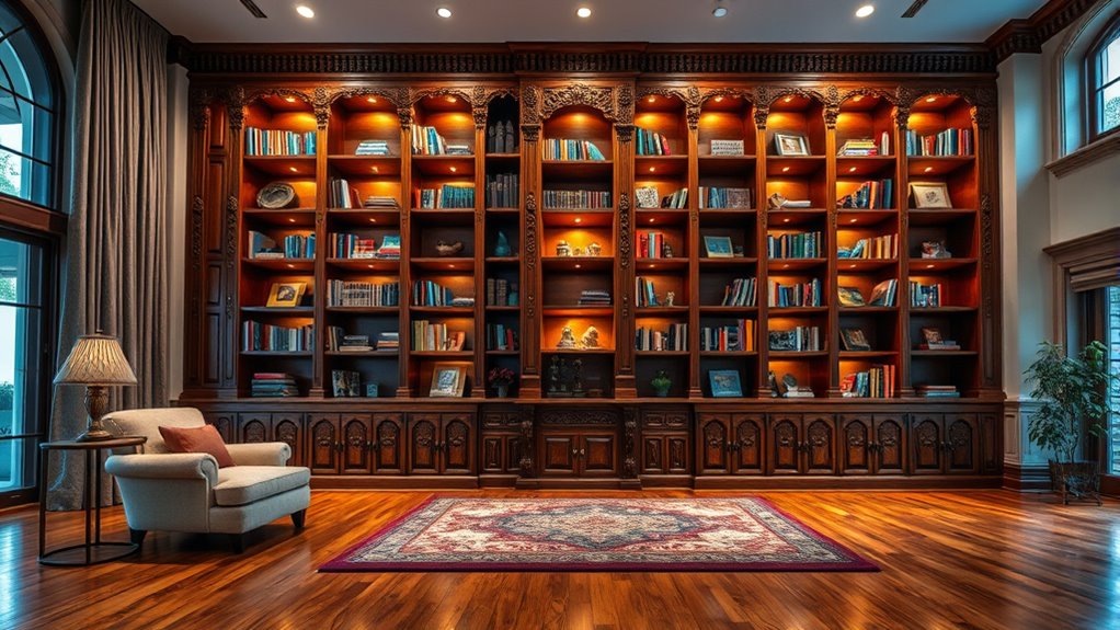 large statement bookshelf designs