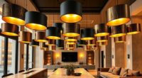 large stylish drum pendants