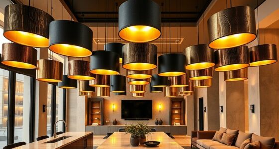 large stylish drum pendants