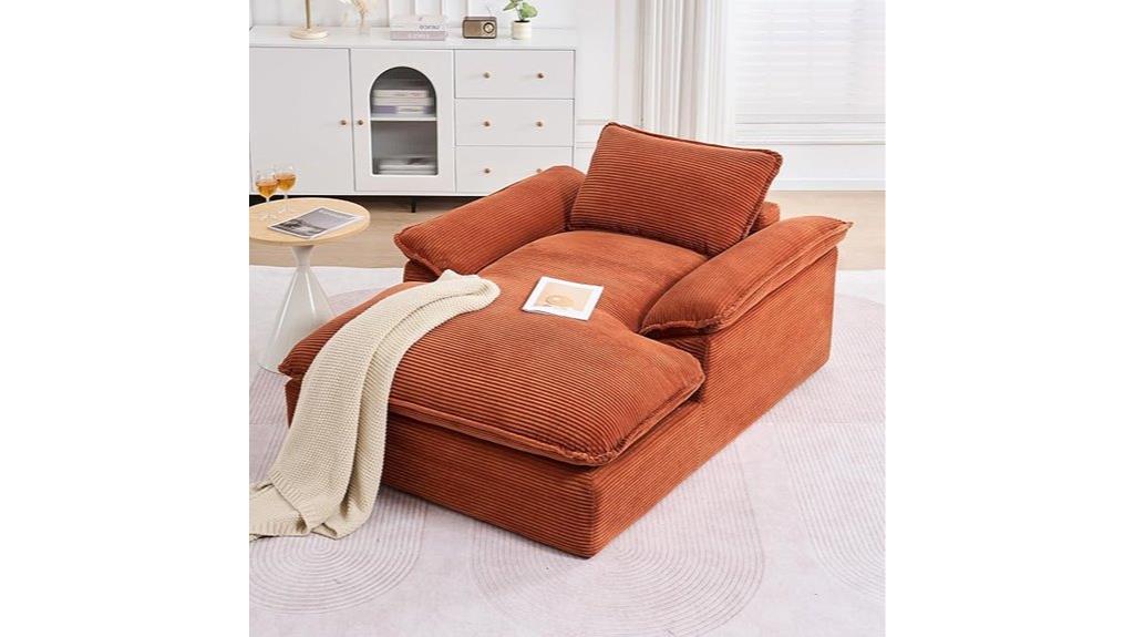 large wide armrest lounge