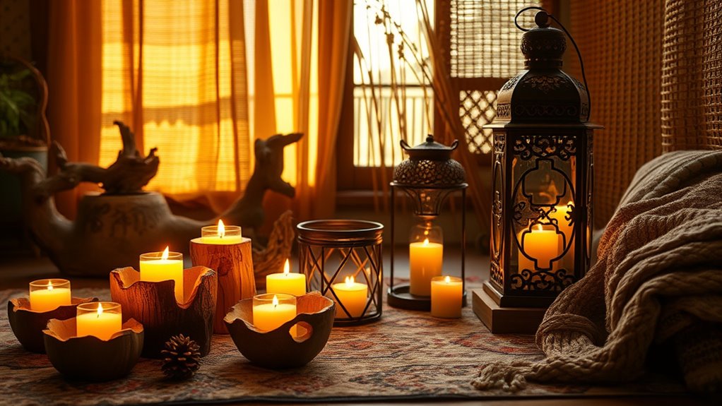 layered cozy outdoor lighting