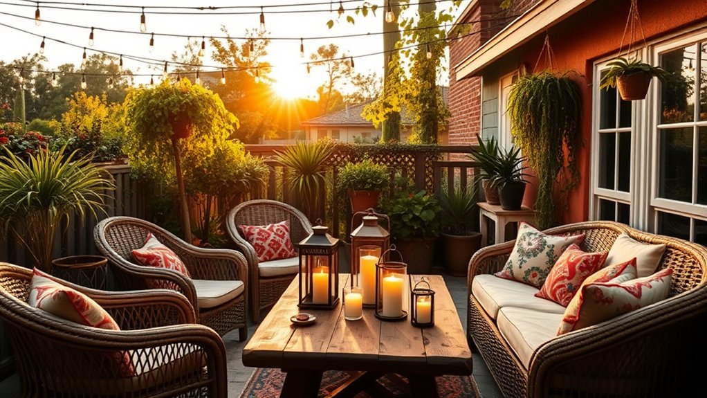 layered soft boho lighting