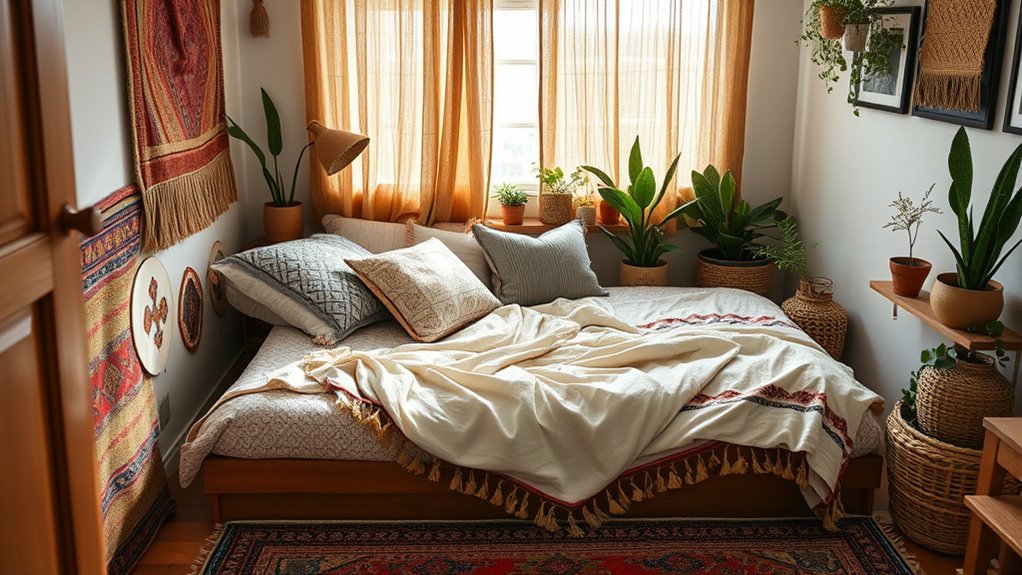 layered textured rugs