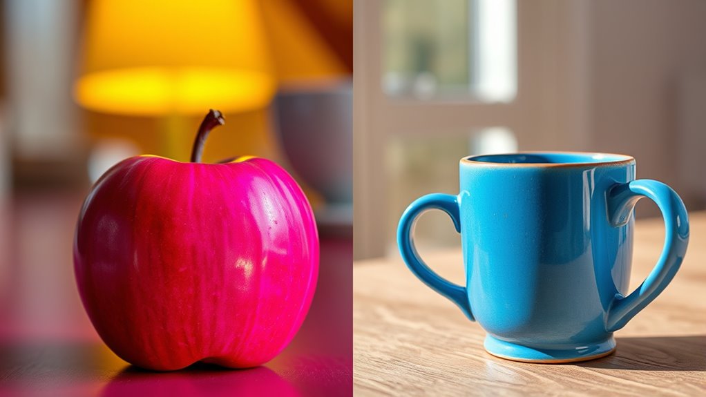 lighting induced color perception shifts