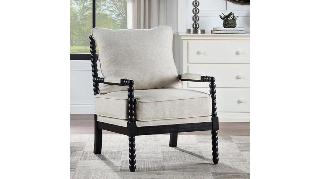 linen fabric spindle chair