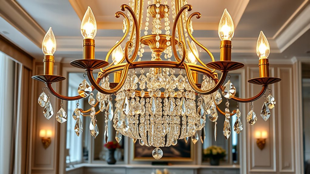 luxurious dining room chandeliers