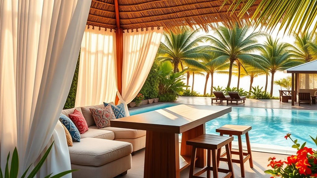 luxurious outdoor cabana sets