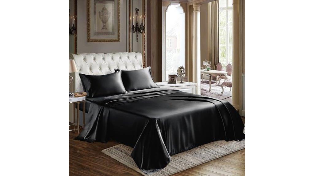 luxurious queen satin sheets