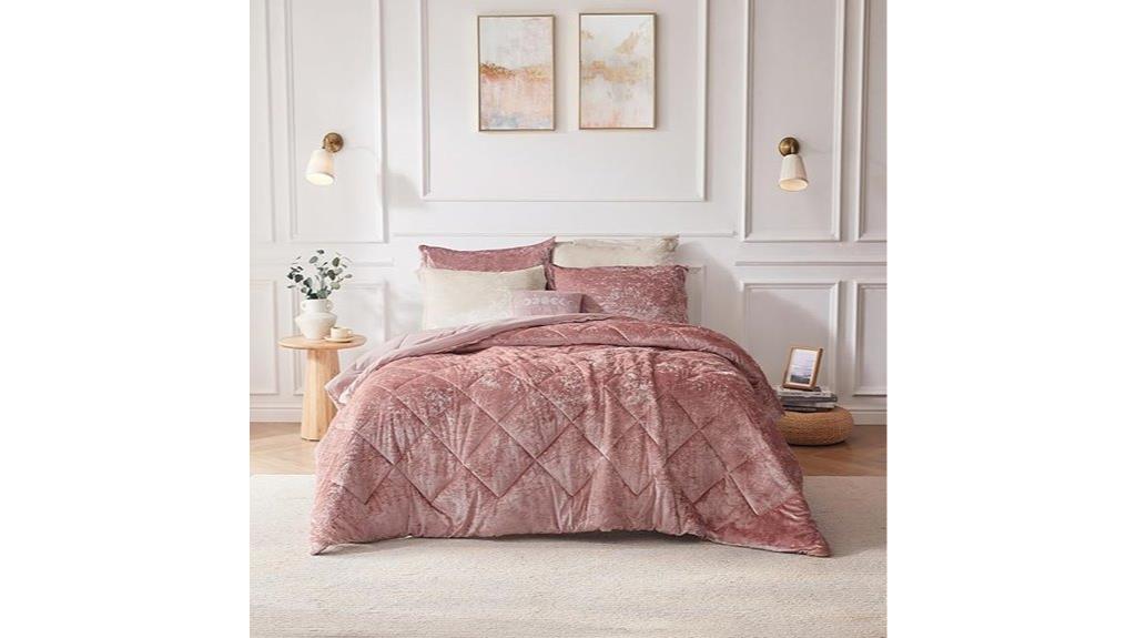 luxurious velvet comforter set