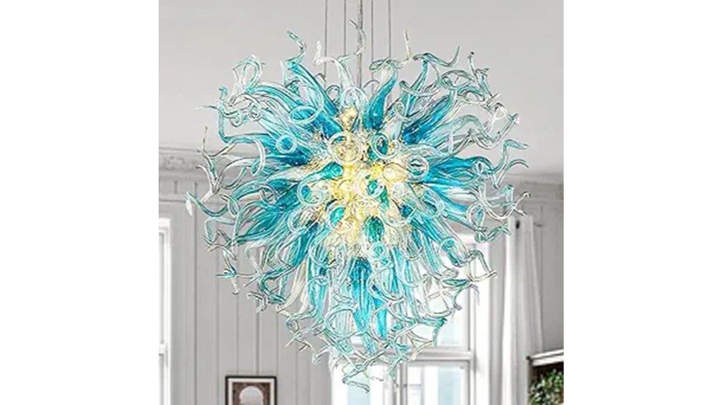 luxury blue gray chandelier