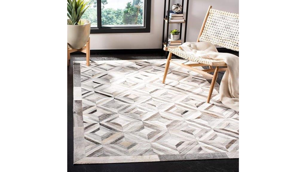 luxury diamond leather rug