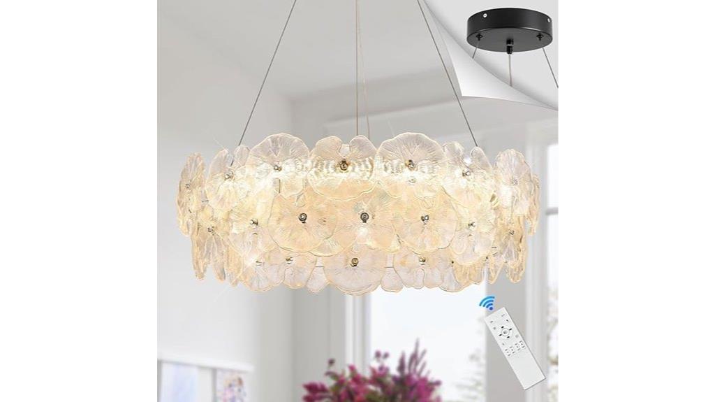 luxury glass led chandelier