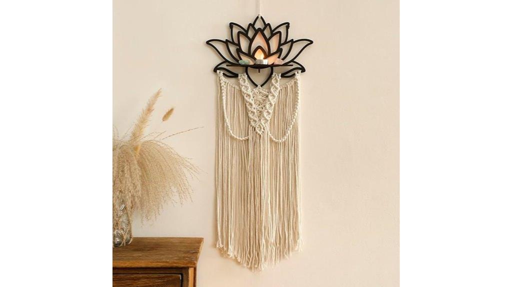 macrame lotus dream catcher