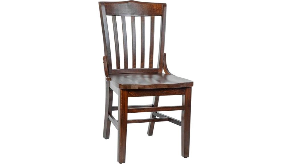 mahogany school house chair