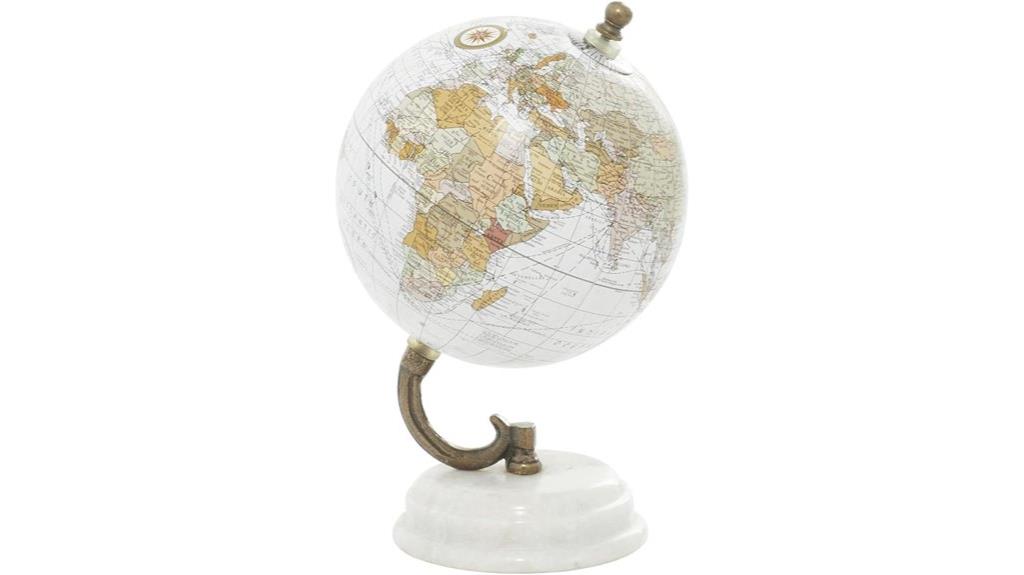 marble globe on base