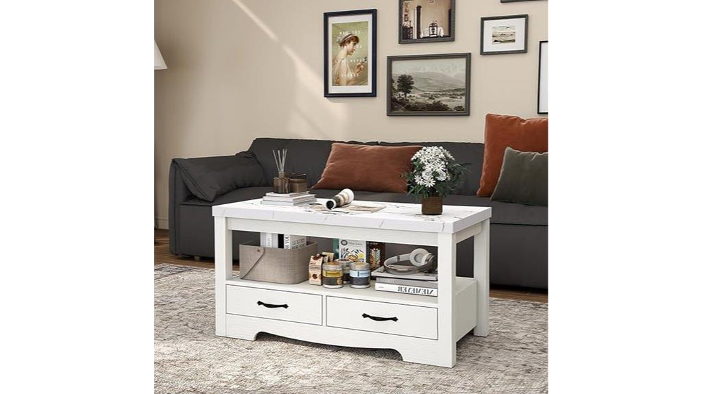 marble storage center table