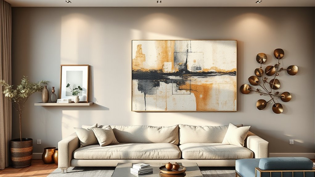 match accessories to wall size