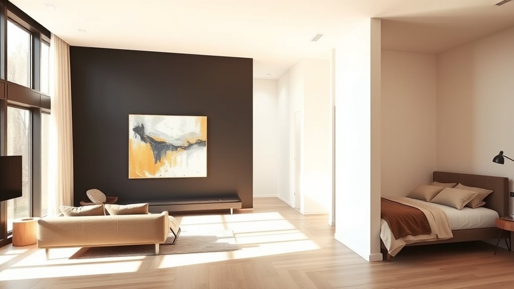 match furniture to wall size