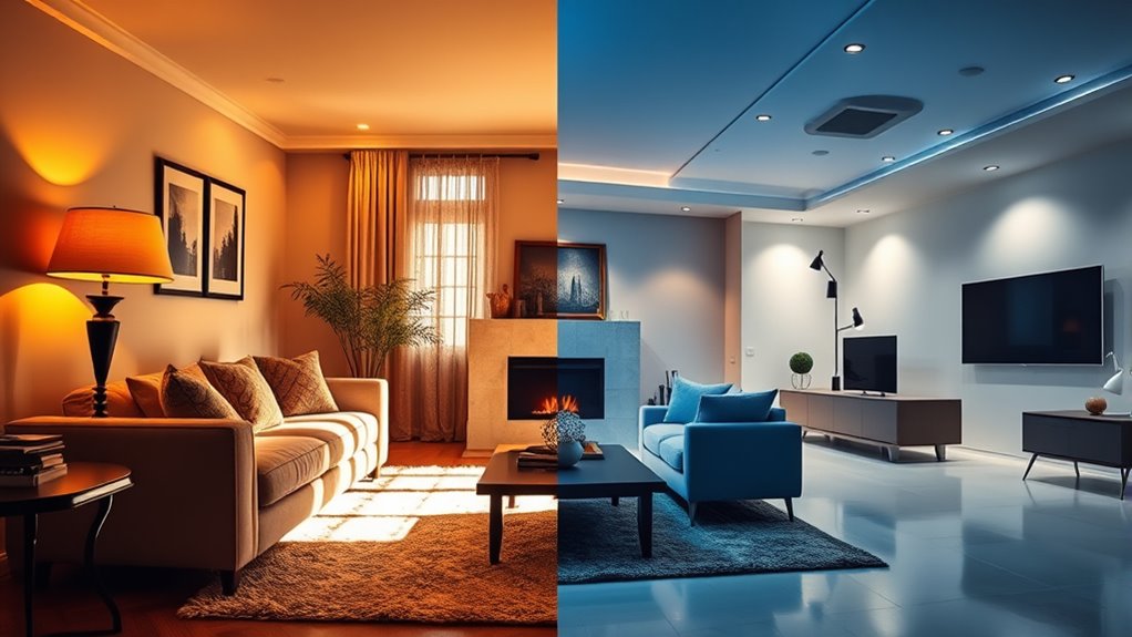 match lighting to room purpose