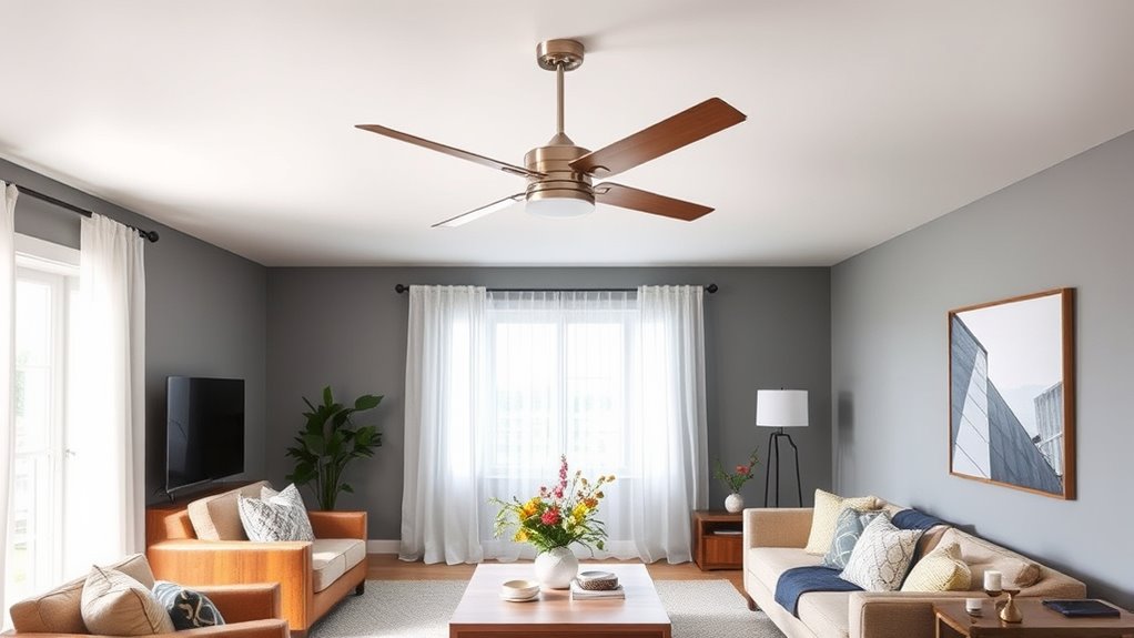 matching fan finish with decor