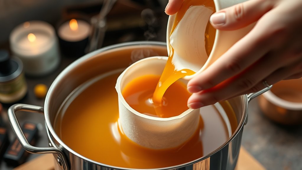 melt wax carefully monitor temperature
