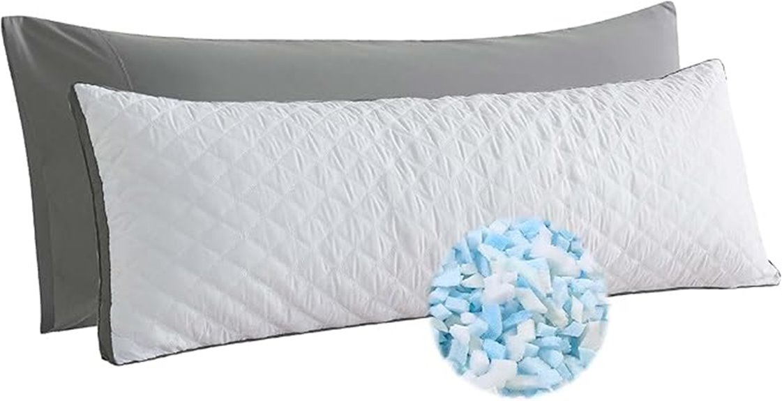 memory foam body pillow