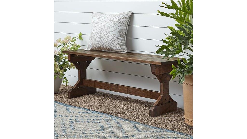 meranti wood farmhouse bench