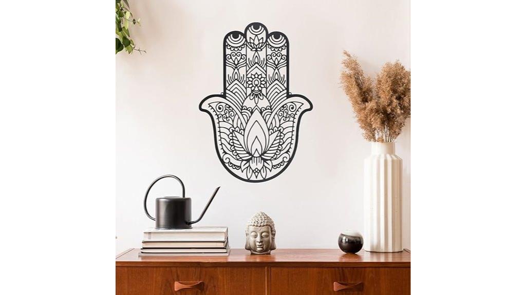 metal hamsa hand decor