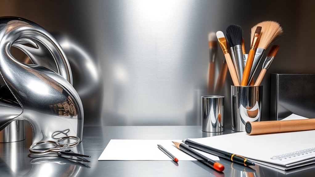 metallic art and design