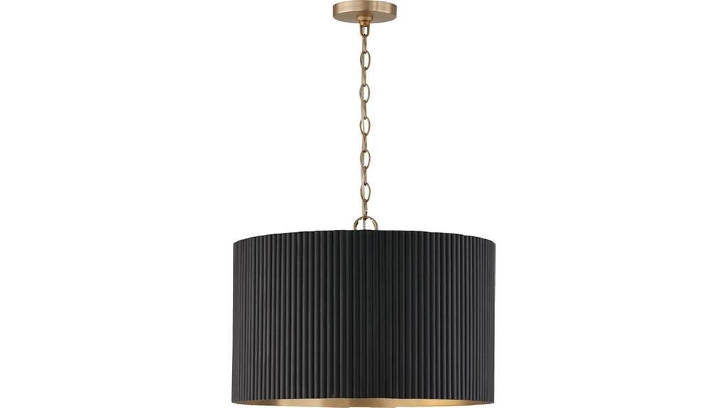 mid century mango wood pendant