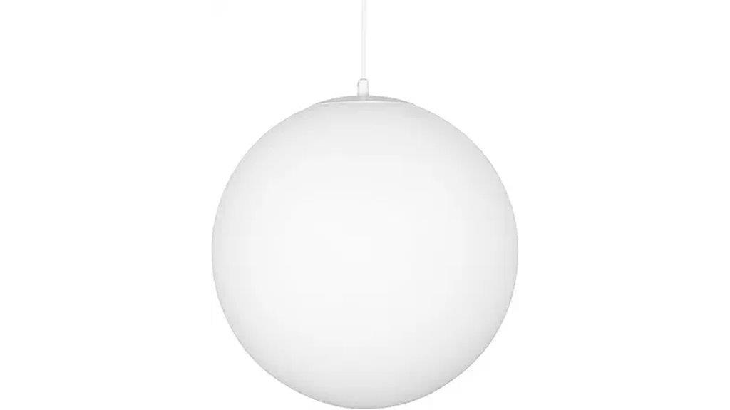 mid century white pendant