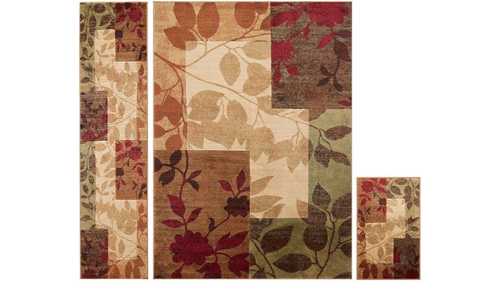 modern 3 piece rug set