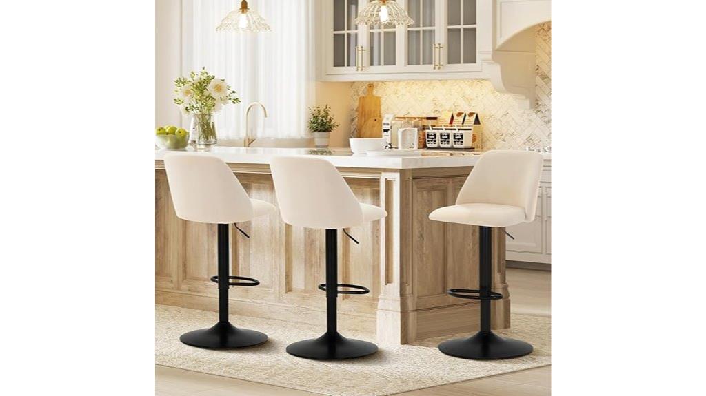 modern adjustable swivel stools