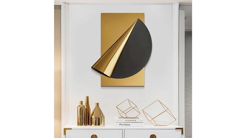 modern black gold geometric decor