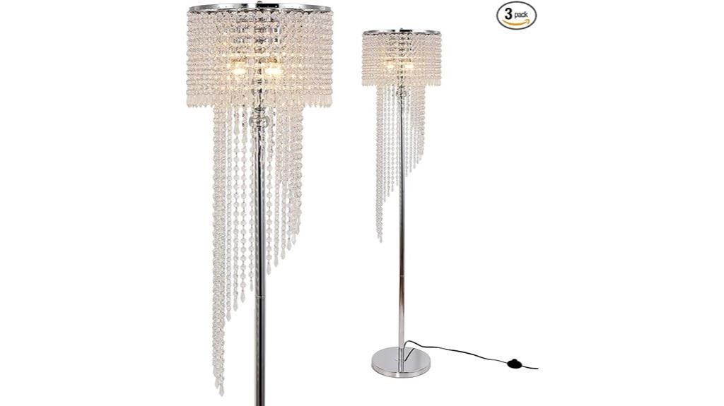modern crystal floor lamp