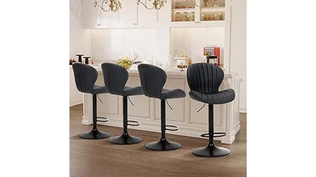 modern faux leather bar stools