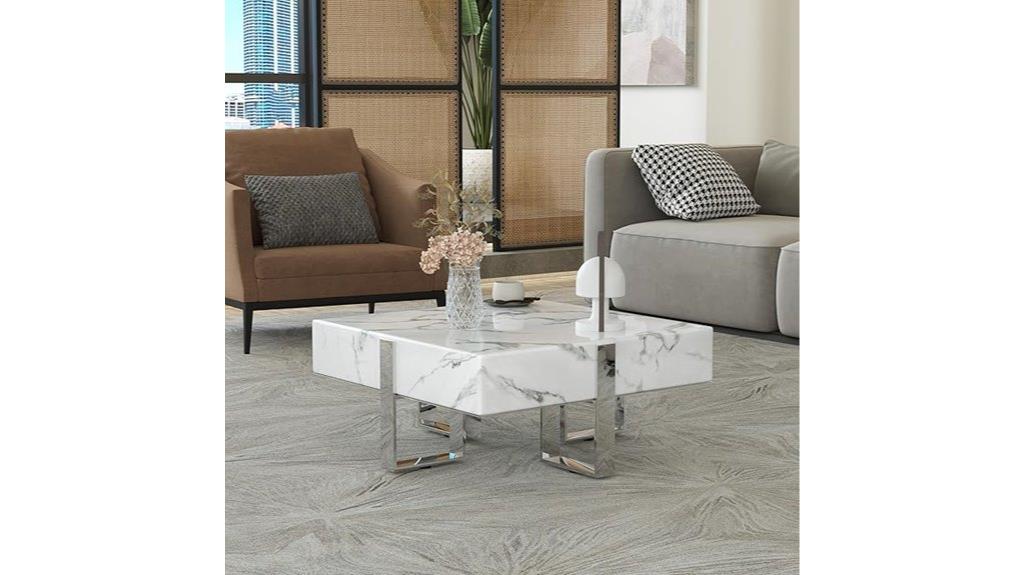 modern faux marble table